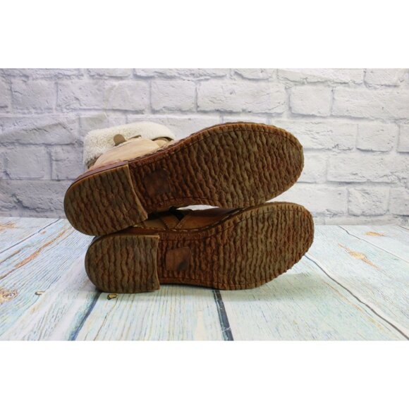 Area Forte Tan Leather Fleece Lined Side Zip Knee High Boots EU 38 US 7 - Picture 9 of 9